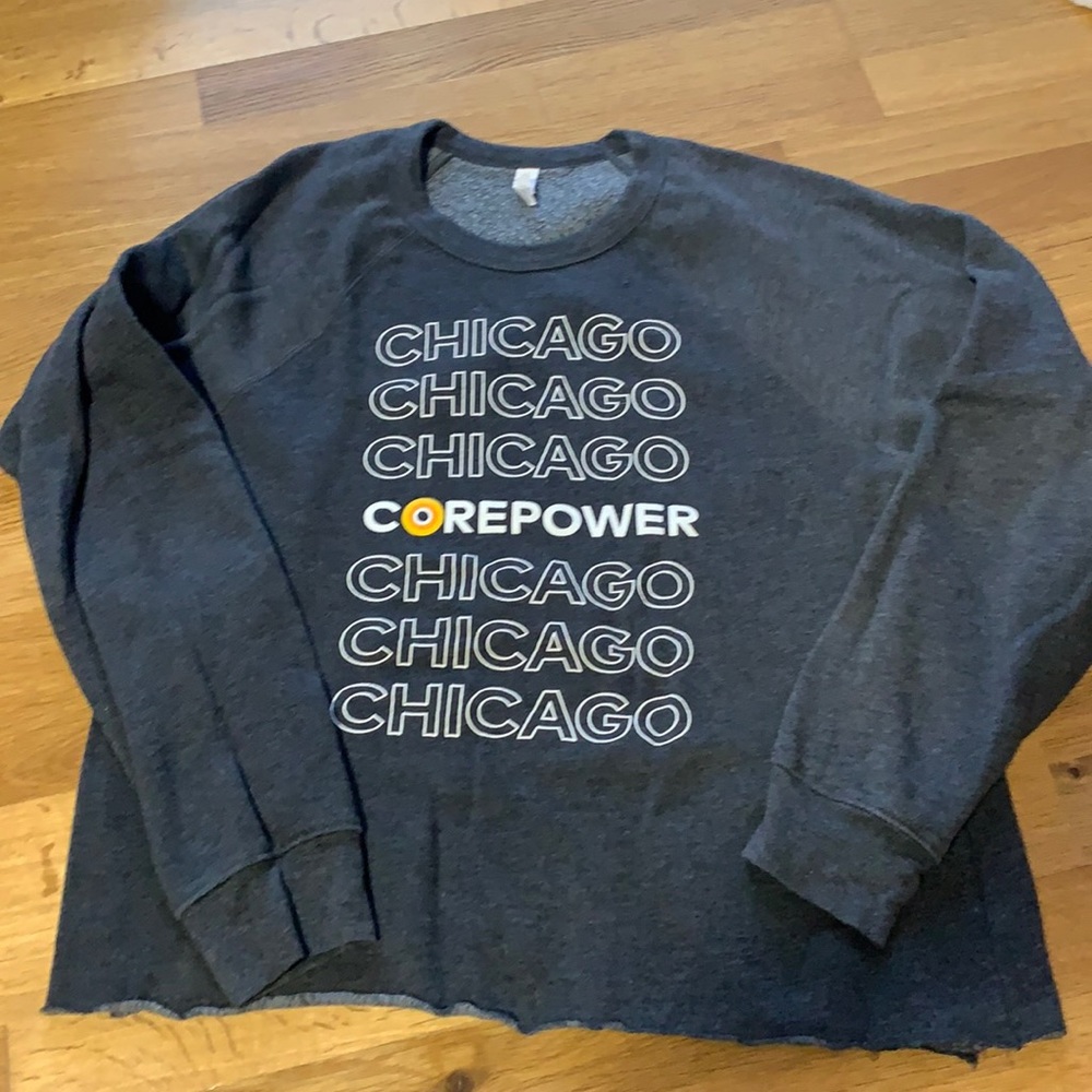 Corepower Yoga women’s crew neck  cropped noodie
